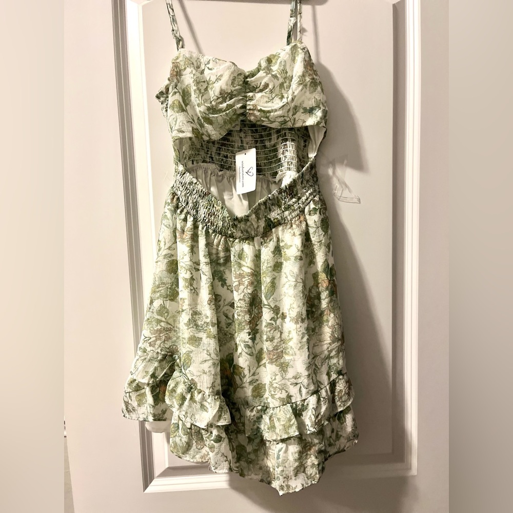 Windsor Floral Cutout Mini Dress (Size S and New with tags)